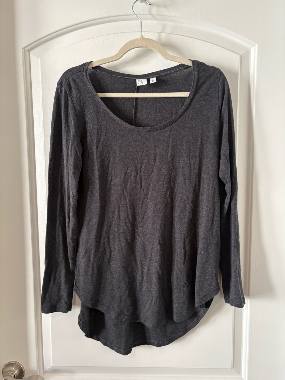 bp Charcoal Scoop Neck Long-Sleeve Top